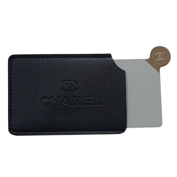 Chanel Black Mirror Embossed Card Holder - Picture 5 of 6